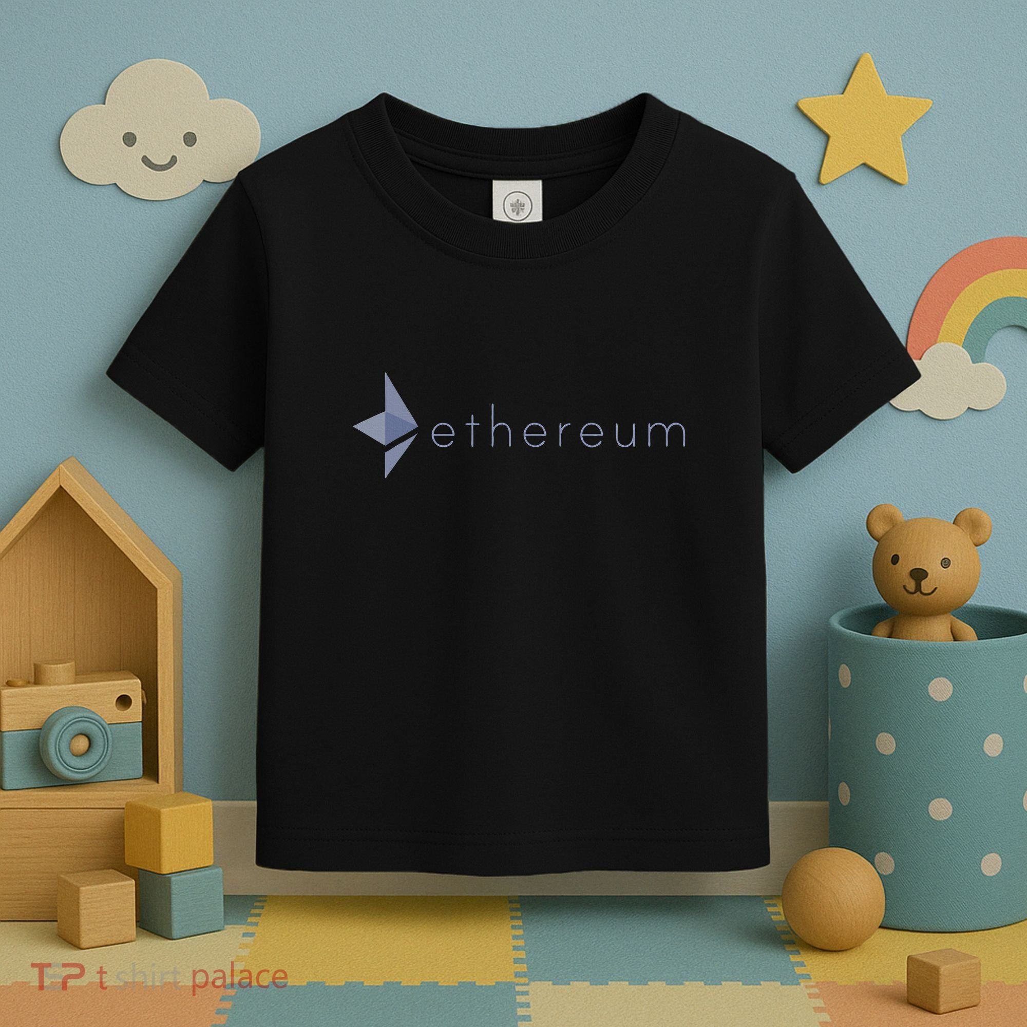 Ethereum Coin Crypto Eth Blockchain Cryptocurrency Toddler T-Shirt