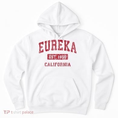 Eureka California Ca Vintage Sports Hoodie