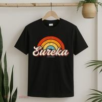 Eureka California Ca Vintage Rainbow Retro 70s T-Shirt thumb 2