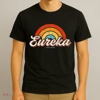 Eureka California Ca Vintage Rainbow Retro 70s T-Shirt thumb 3