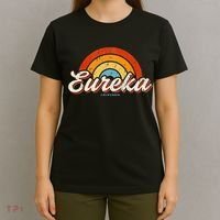 Eureka California Ca Vintage Rainbow Retro 70s T-Shirt thumb 4