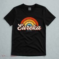 Eureka California Ca Vintage Rainbow Retro 70s T-Shirt thumb 5