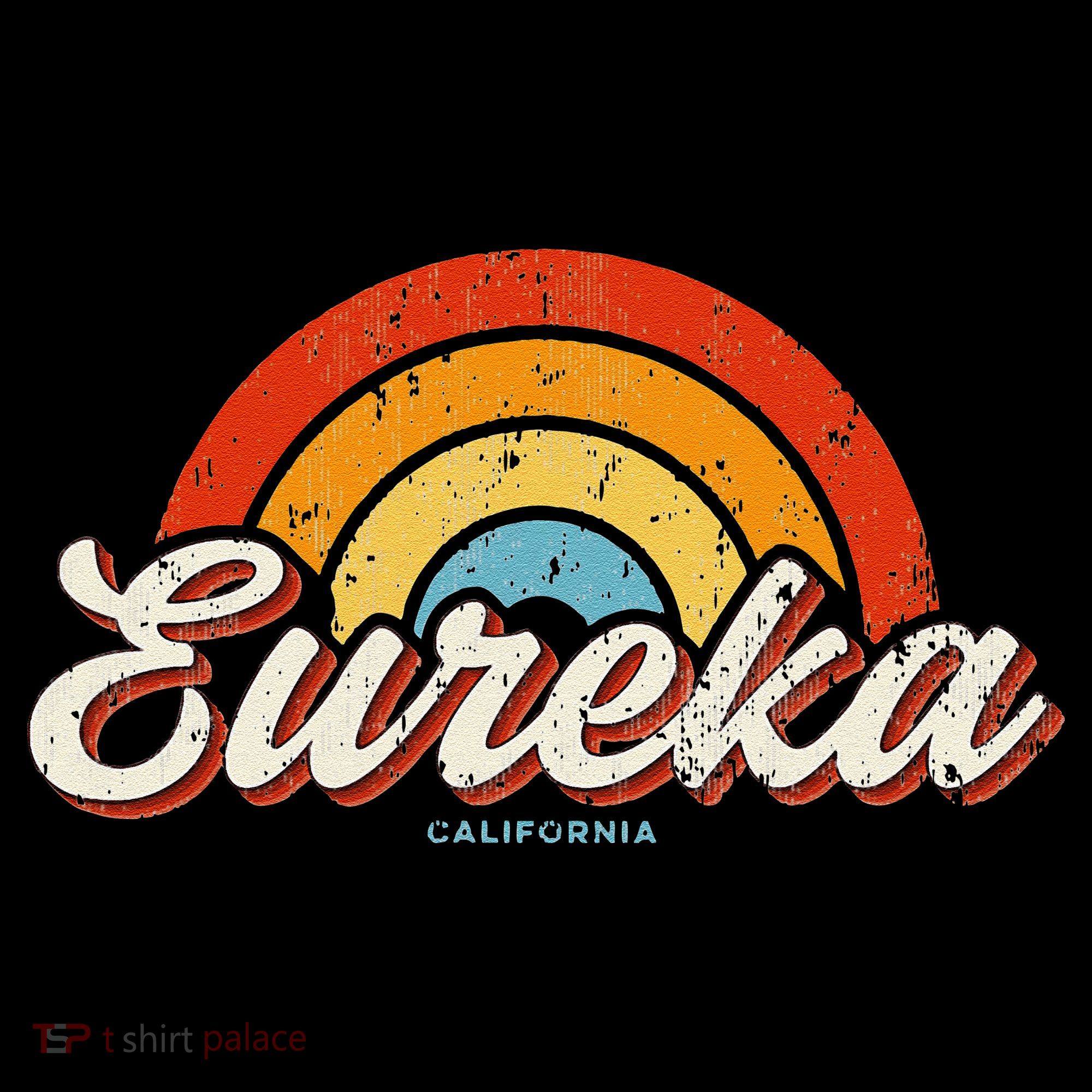 Eureka California Ca Vintage Rainbow Retro 70s T-Shirt