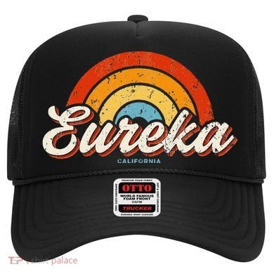 Eureka California Ca Vintage Rainbow Retro 70s Hat