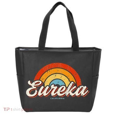 Eureka California Ca Vintage Rainbow Retro 70s Tote Bag