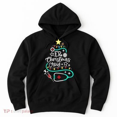 ER Christmas Crew Emergency Room Nurse ER Techs Secretary Hoodie