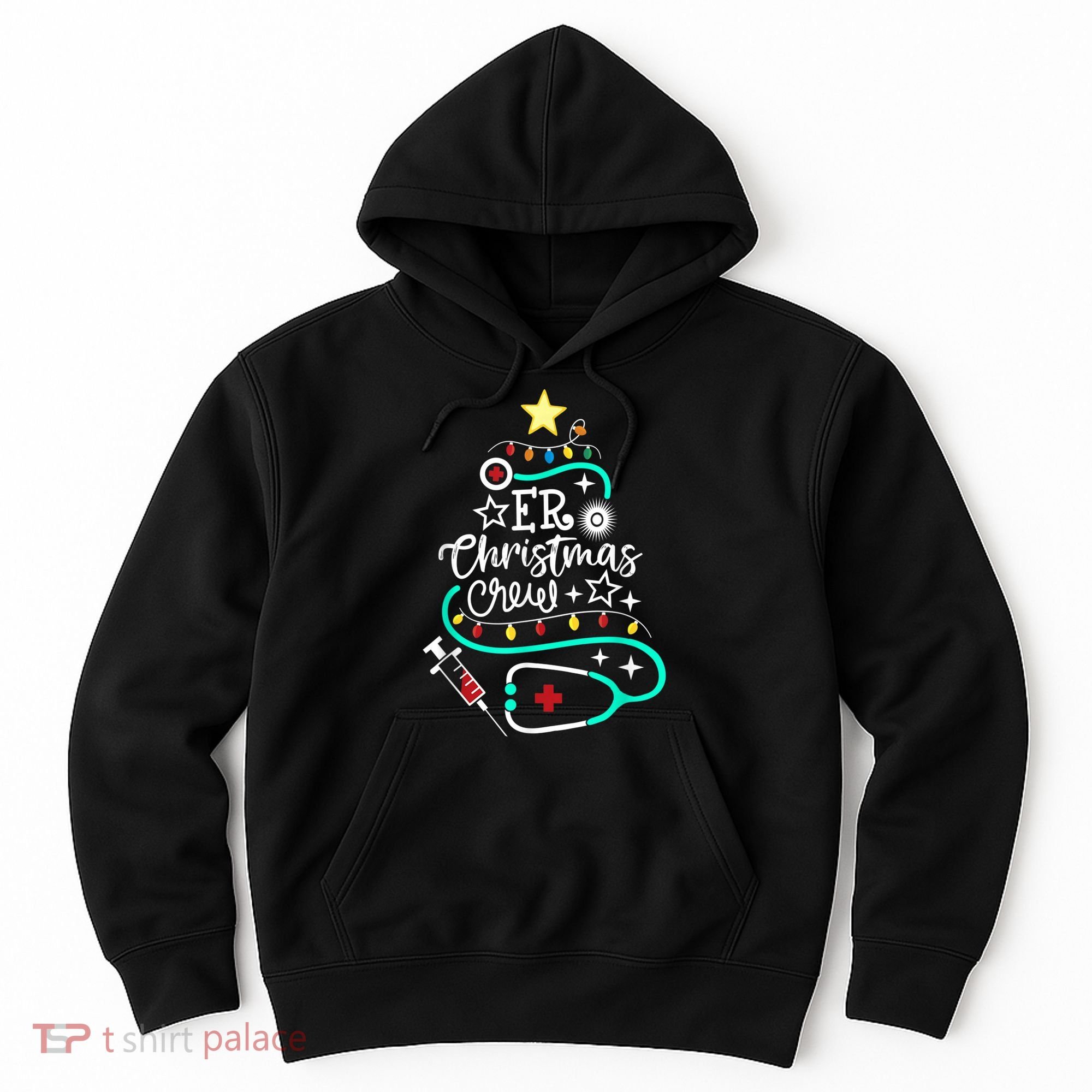 ER Christmas Crew Emergency Room Nurse ER Techs Secretary Hoodie