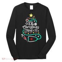 ER Christmas Crew Emergency Room Nurse ER Techs Secretary Long Sleeve Shirt thumb 0