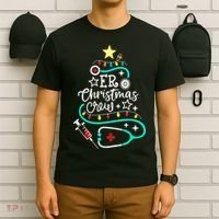 ER Christmas Crew Emergency Room Nurse ER Techs Secretary T-Shirt thumb 6
