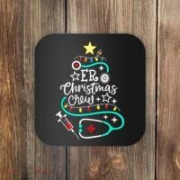 ER Christmas Crew Emergency Room Nurse ER Techs Secretary Coaster thumb 0