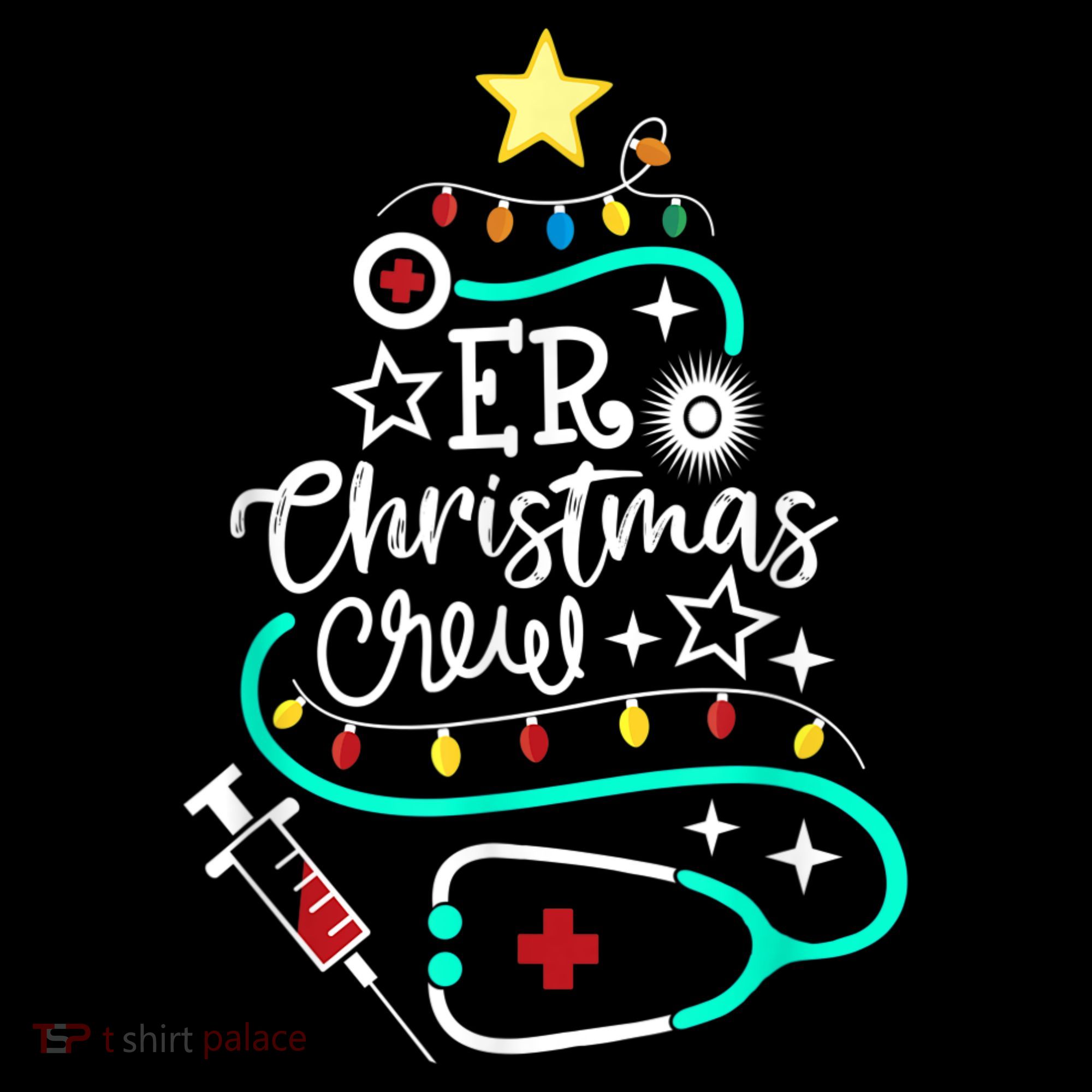 ER Christmas Crew Emergency Room Nurse ER Techs Secretary Women's Hoodie