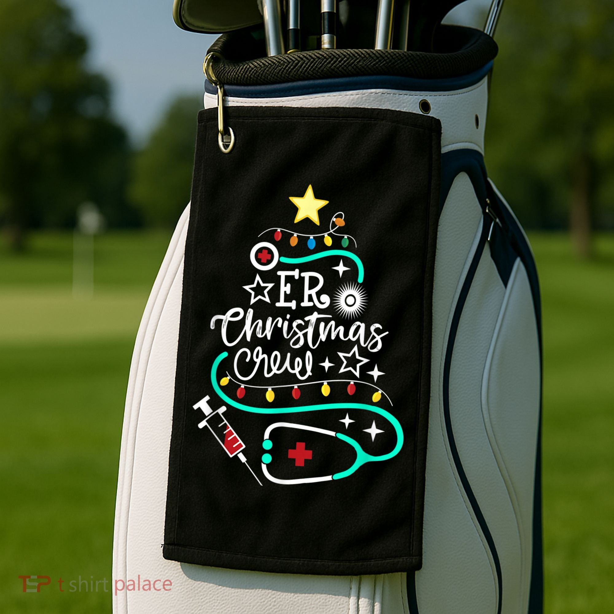 ER Christmas Crew Emergency Room Nurse ER Techs Secretary Golf Towel