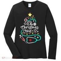 ER Christmas Crew Emergency Room Nurse ER Techs Secretary Women's Long Sleeve Shirt thumb 0