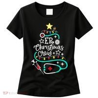 ER Christmas Crew Emergency Room Nurse ER Techs Secretary Women's T-Shirt thumb 0
