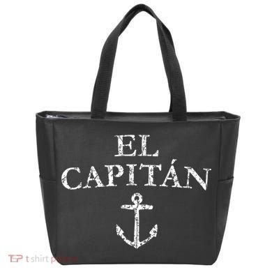 El Capitan Captain Anchor Boat & Sail Tote Bag
