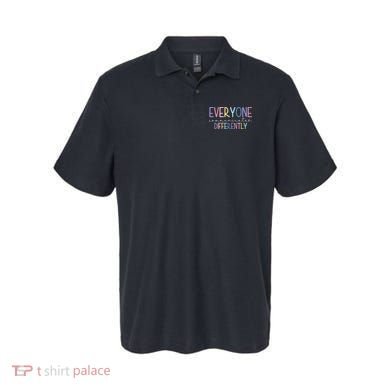 Everyone Communicates Differently Colorful Polo
