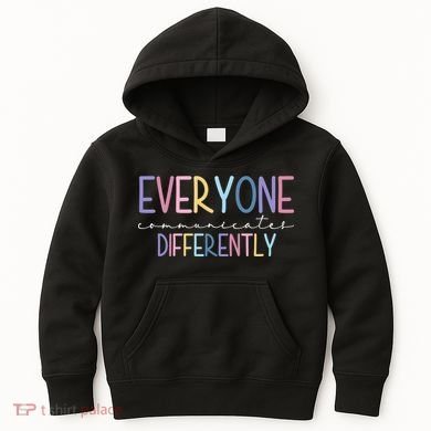 Everyone Communicates Differently Colorful Kids Hoodie