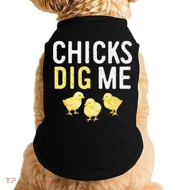 Easter Chicks Dig Me Watercolor Doggie Tank