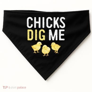 Easter Chicks Dig Me Watercolor USA-Made Doggie Bandana