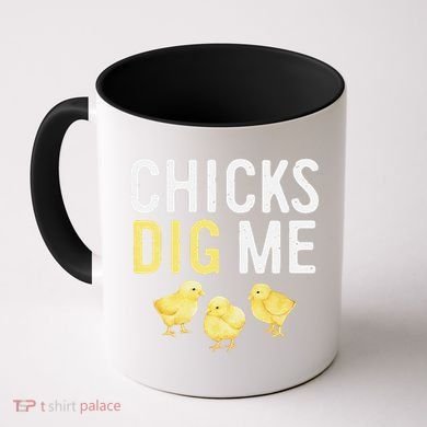 Easter Chicks Dig Me Watercolor Coffee Mug