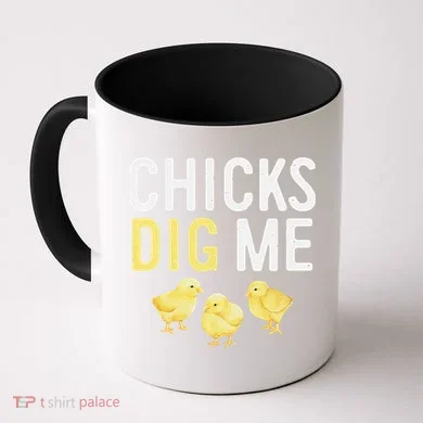 Easter Chicks Dig Me Watercolor Coffee Mug