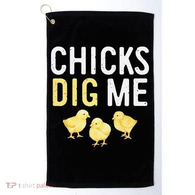 Easter Chicks Dig Me Watercolor Golf Towel