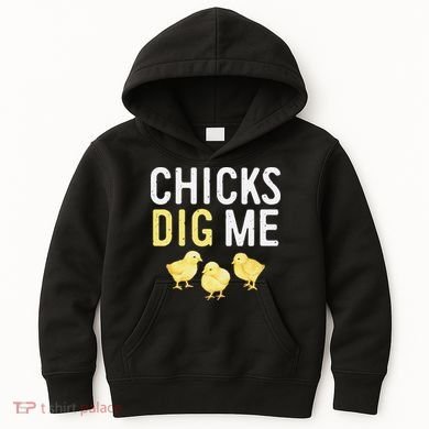 Easter Chicks Dig Me Watercolor Kids Hoodie