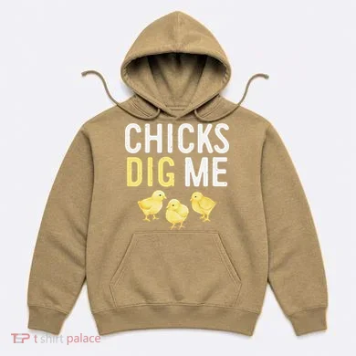Easter Chicks Dig Me Watercolor Hoodie