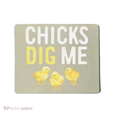 Easter Chicks Dig Me Watercolor Mousepad