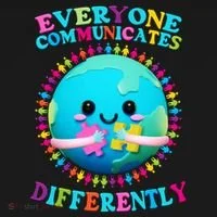 Everyone Communicated Differently Autism Awareness Acceptance Bucket Hat thumb 4