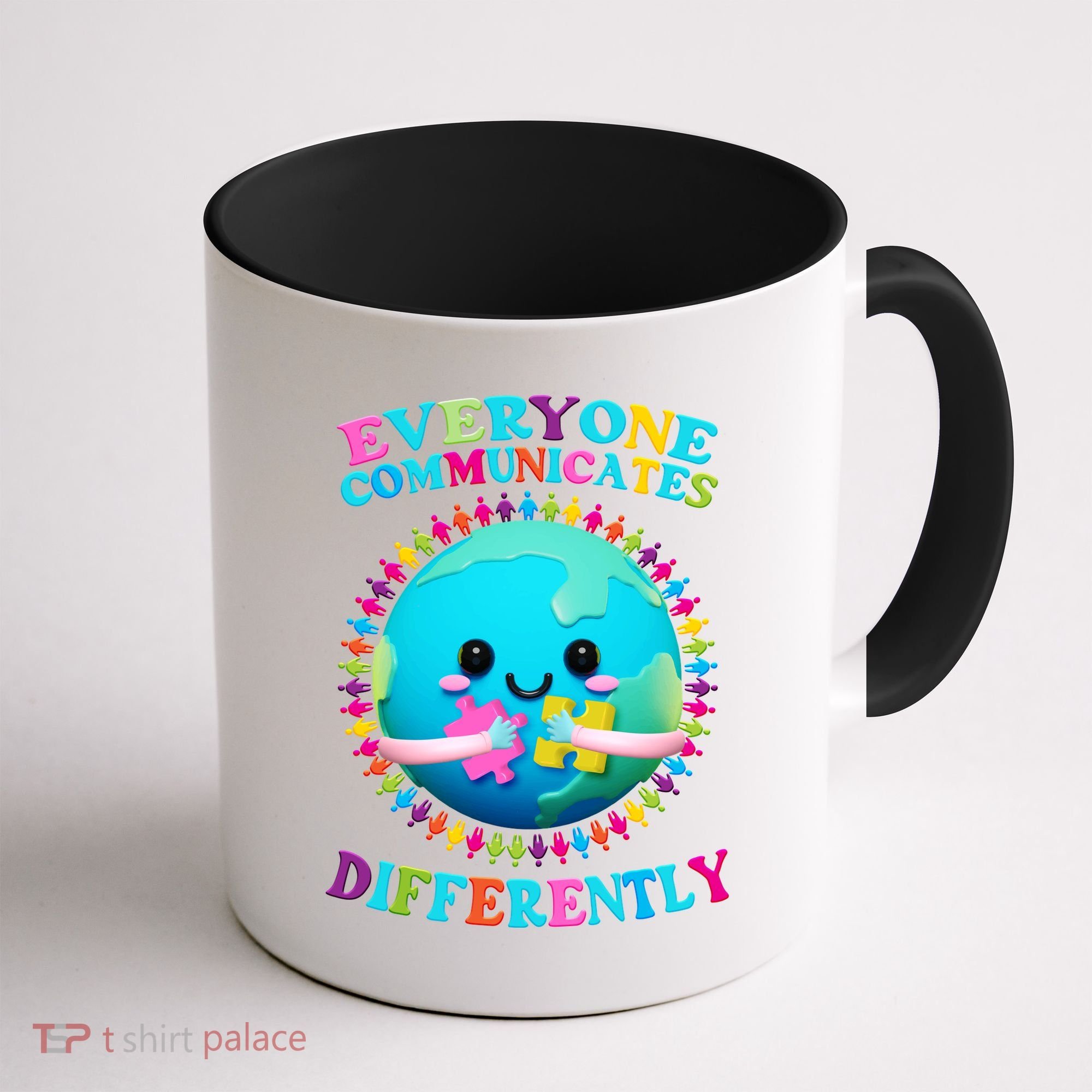 Everyone Communicated Differently Autism Awareness Acceptance Coffee Mug