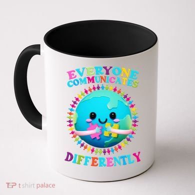 Everyone Communicated Differently Autism Awareness Acceptance Coffee Mug