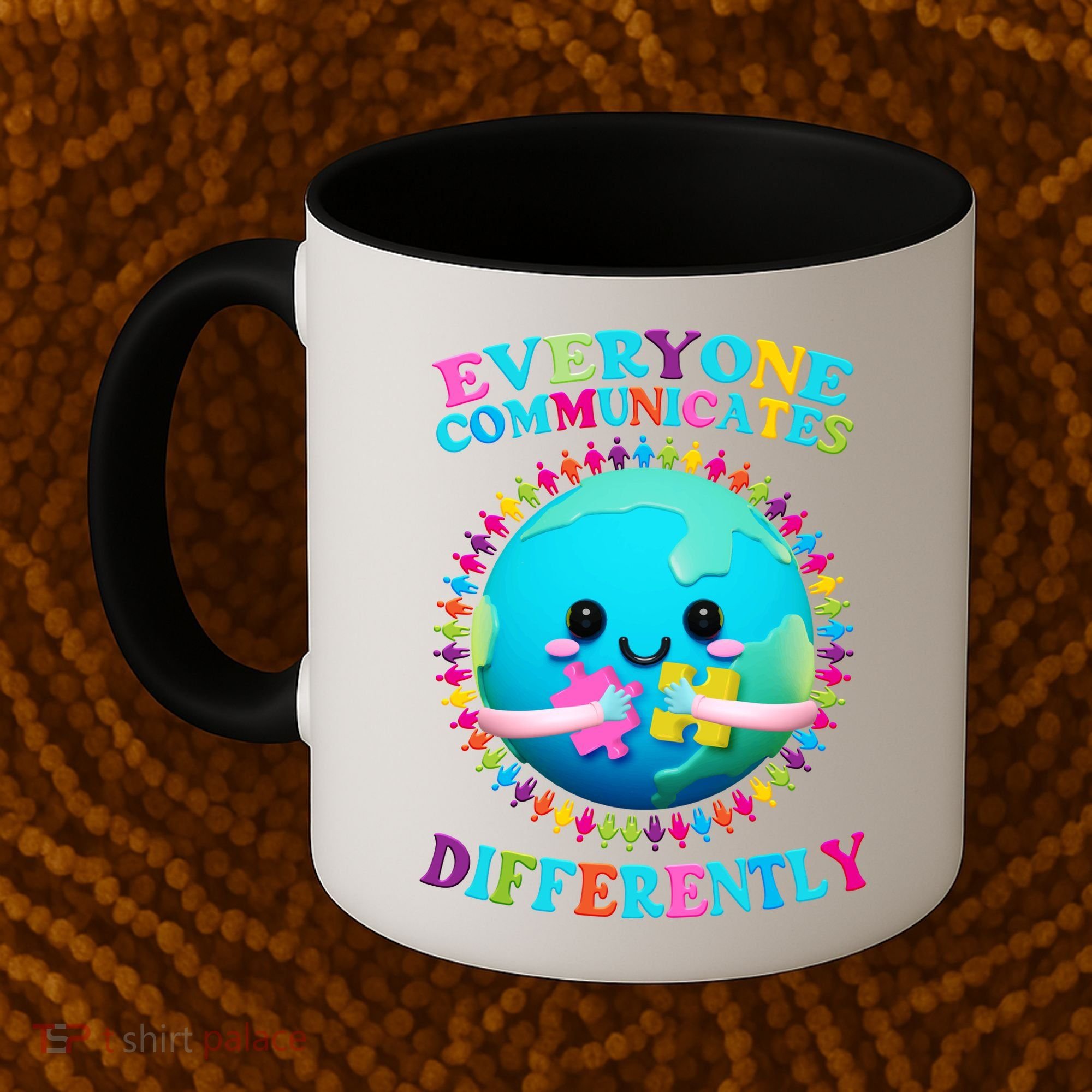 Everyone Communicated Differently Autism Awareness Acceptance Coffee Mug