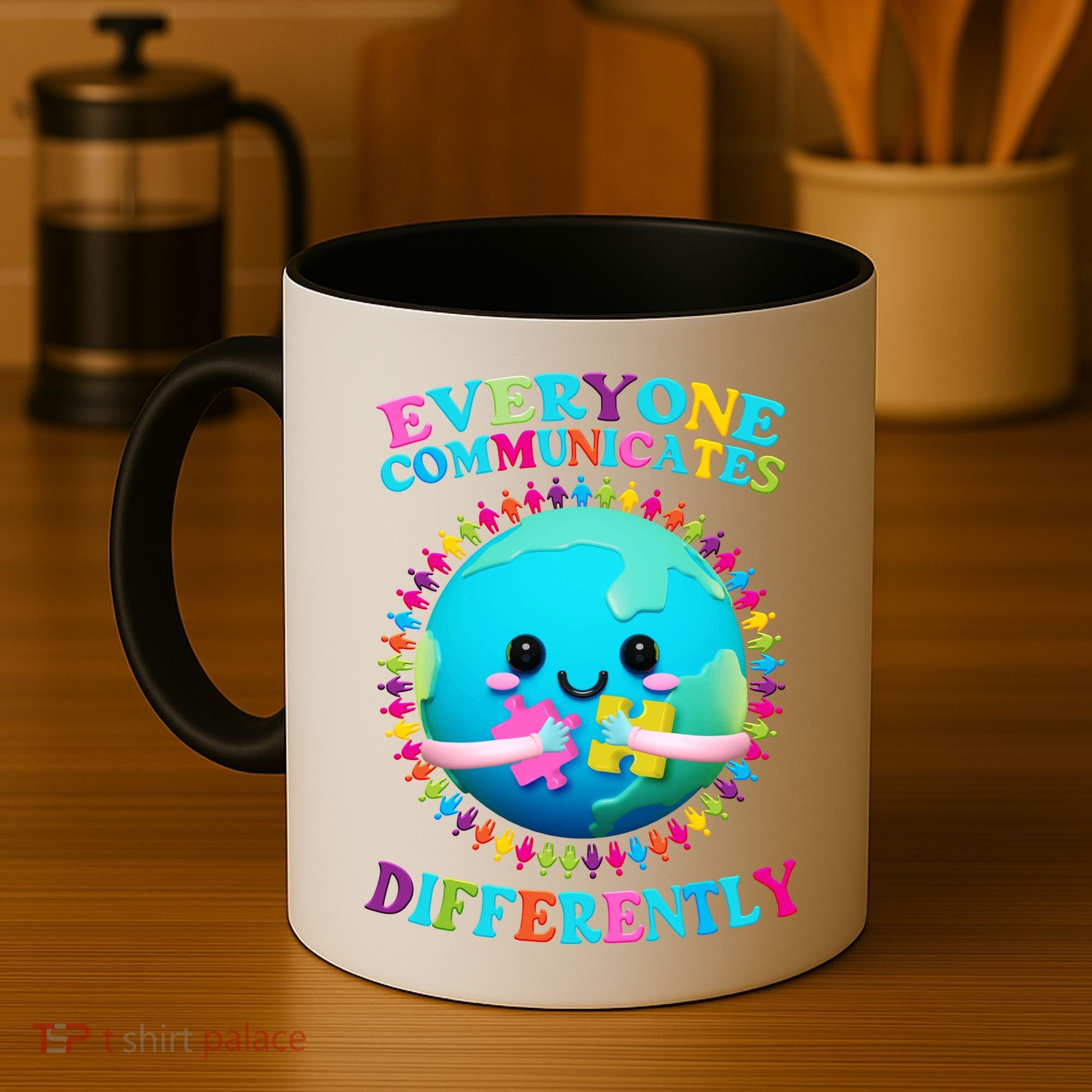 Everyone Communicated Differently Autism Awareness Acceptance Coffee Mug