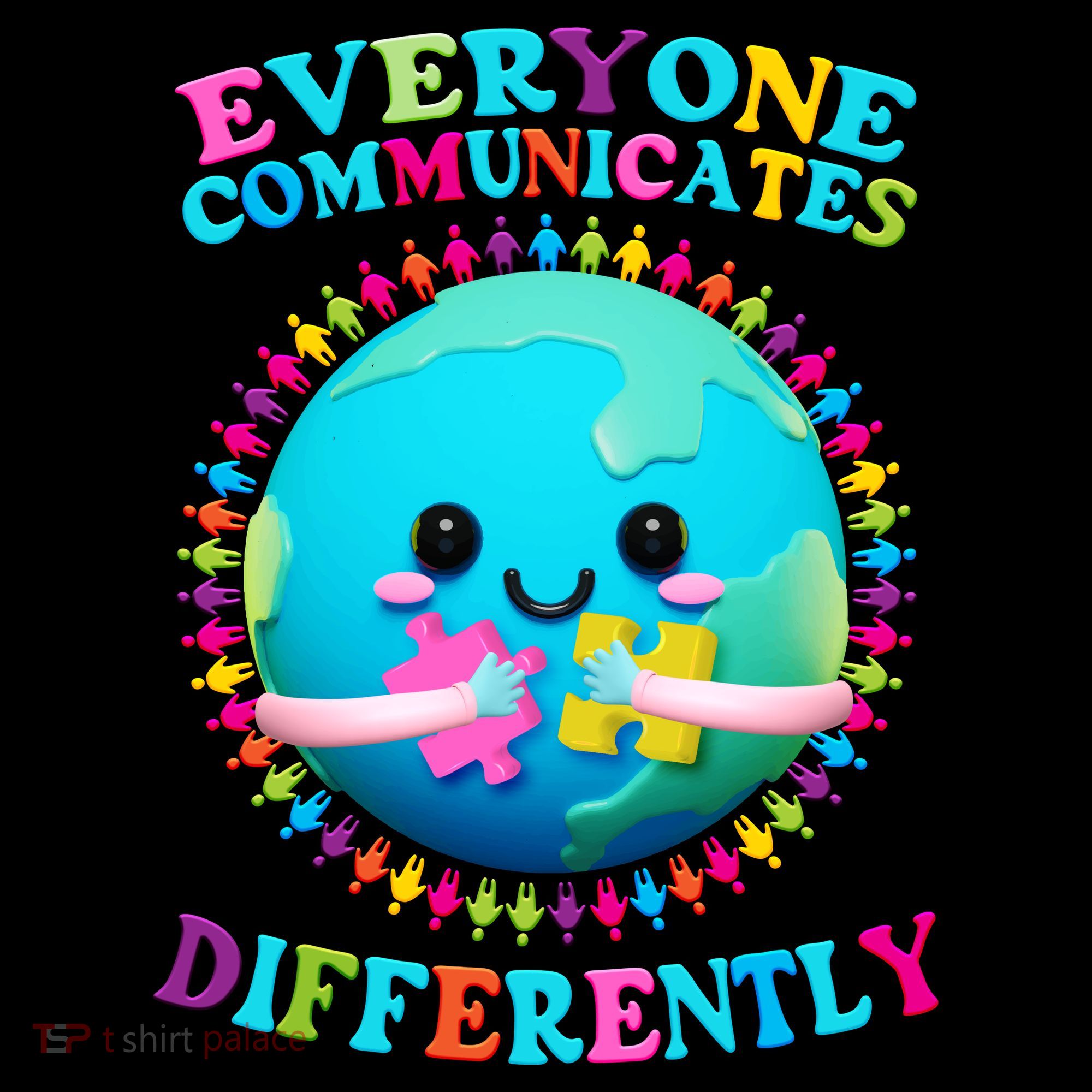 Everyone Communicated Differently Autism Awareness Acceptance Women's Hoodie