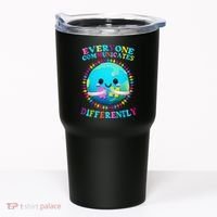 Everyone Communicated Differently Autism Awareness Acceptance Tumbler thumb 0