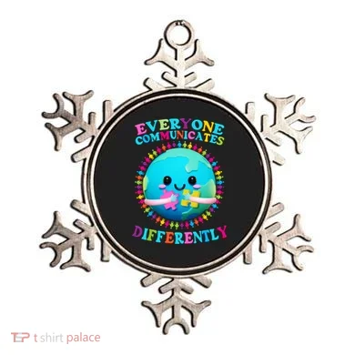 Everyone Communicated Differently Autism Awareness Acceptance Ornament
