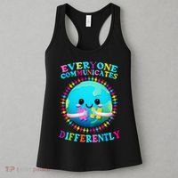 Everyone Communicated Differently Autism Awareness Acceptance Women's Tank Top thumb 3