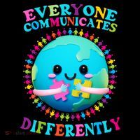 Everyone Communicated Differently Autism Awareness Acceptance Tank Top thumb 6
