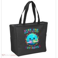 Everyone Communicated Differently Autism Awareness Acceptance Tote Bag thumb 2