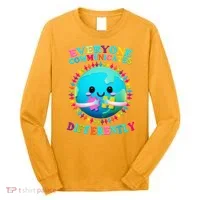 Everyone Communicated Differently Autism Awareness Acceptance Long Sleeve Shirt thumb 0