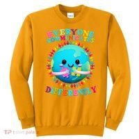 Everyone Communicated Differently Autism Awareness Acceptance Sweatshirt thumb 0