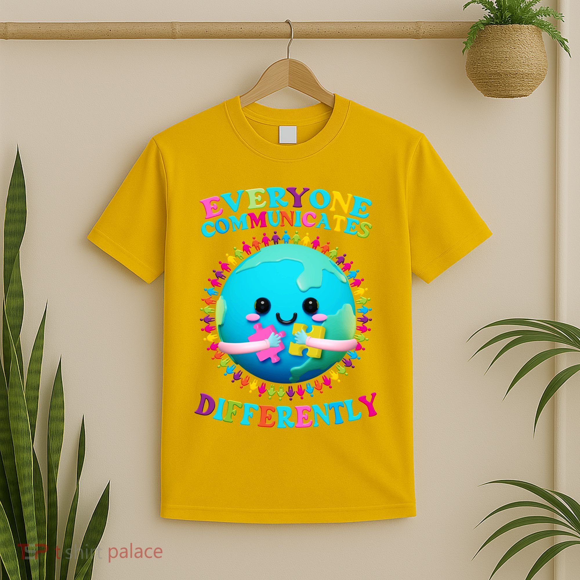 Everyone Communicated Differently Autism Awareness Acceptance T-Shirt
