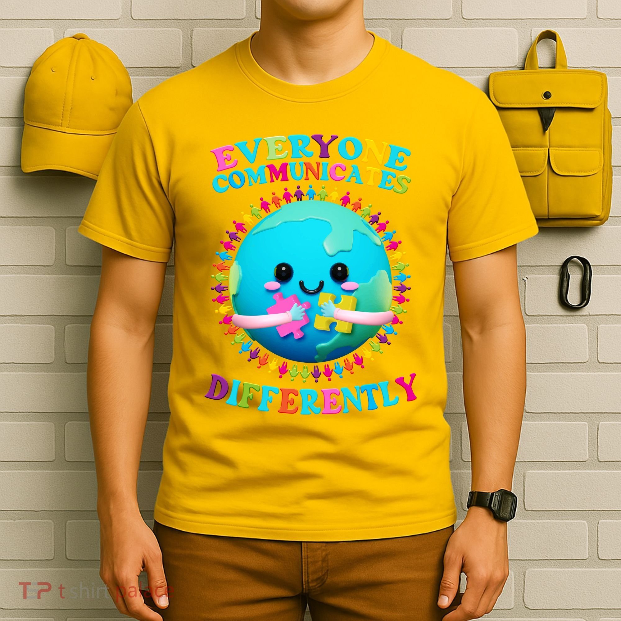 Everyone Communicated Differently Autism Awareness Acceptance T-Shirt