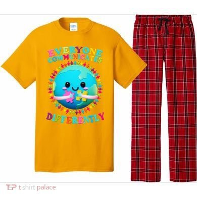 Everyone Communicated Differently Autism Awareness Acceptance Pajama Set