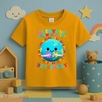 Everyone Communicated Differently Autism Awareness Acceptance Toddler T-Shirt thumb 3