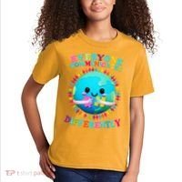 Everyone Communicated Differently Autism Awareness Acceptance Kids T-Shirt thumb 2