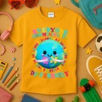 Everyone Communicated Differently Autism Awareness Acceptance Kids T-Shirt thumb 3