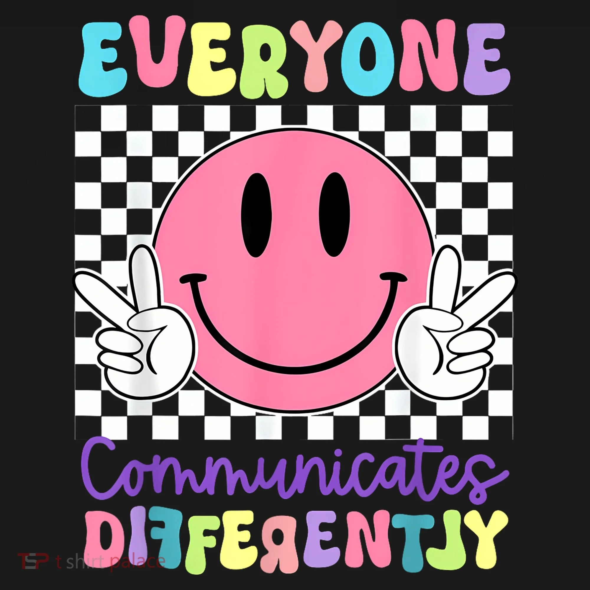 Everyone Communicates Differently Autism Awareness Teacher Doggie Tank
