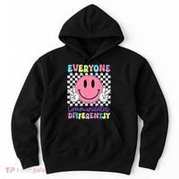 Everyone Communicates Differently Autism Awareness Teacher Hoodie thumb 0